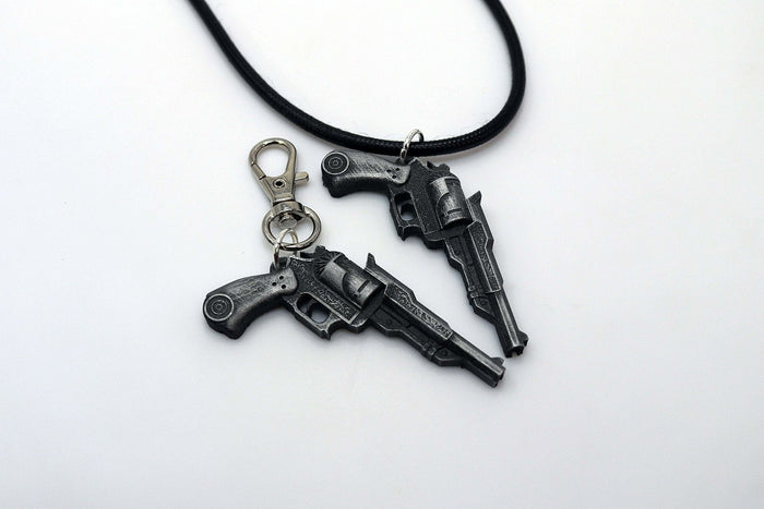FFXV Prompto Revolver Keychain / Necklace Final Fantasy XV - LootCaveCo