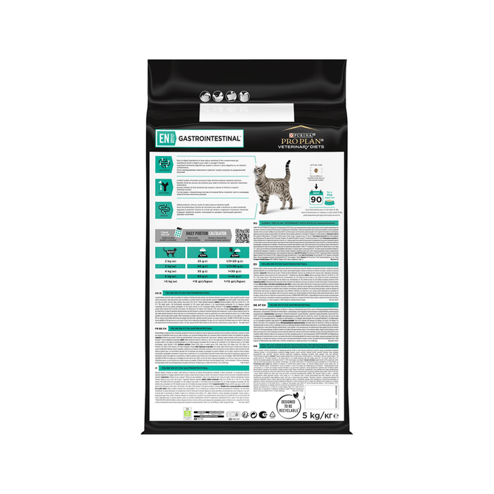 Purina Pro Plan Veterinary Diets EN Gastrointestinal Dry Cat Food rear on white background
