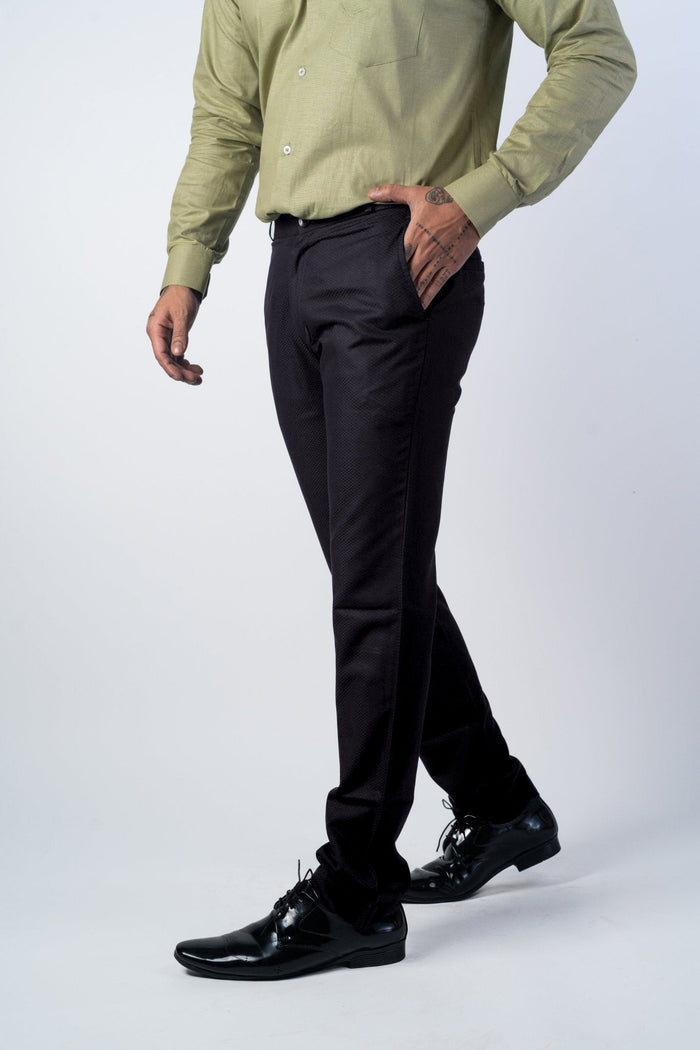 Purple Color Formal Cotton Pant for Men - Punekar Cotton