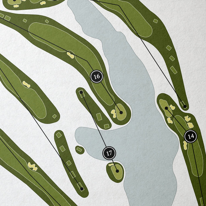 Quail Hollow Country Club | Golf Course Map | Close Up