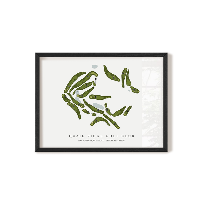 Quail Ridge Golf Club | Golf Course Map | Black+Frame