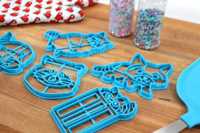 Raccoon Cookie Cutters  - Happy Raccoon, Raccoon Face, Sleepy Raccoon, Standing Raccoon, Trash Raccoon- Trash Panda Gift