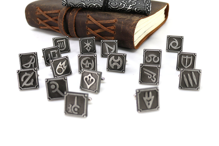 Raaper FFXIV Job Cufflinks - Metal Resin, Final Fantasy 14 FF14 Soul Crystal
