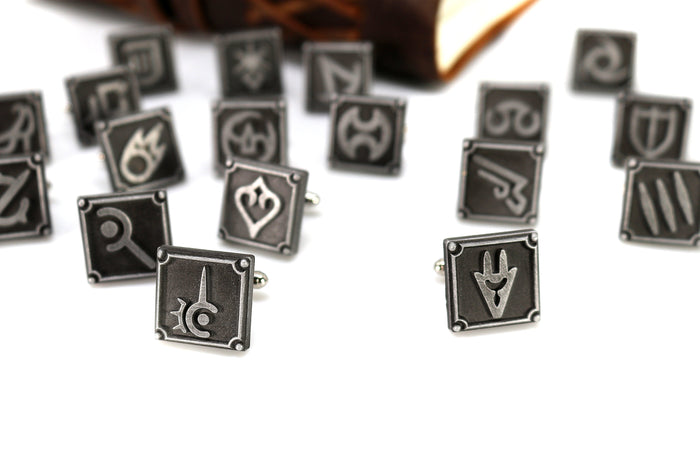 Raaper FFXIV Job Cufflinks - Metal Resin, Final Fantasy 14 FF14 Soul Crystal
