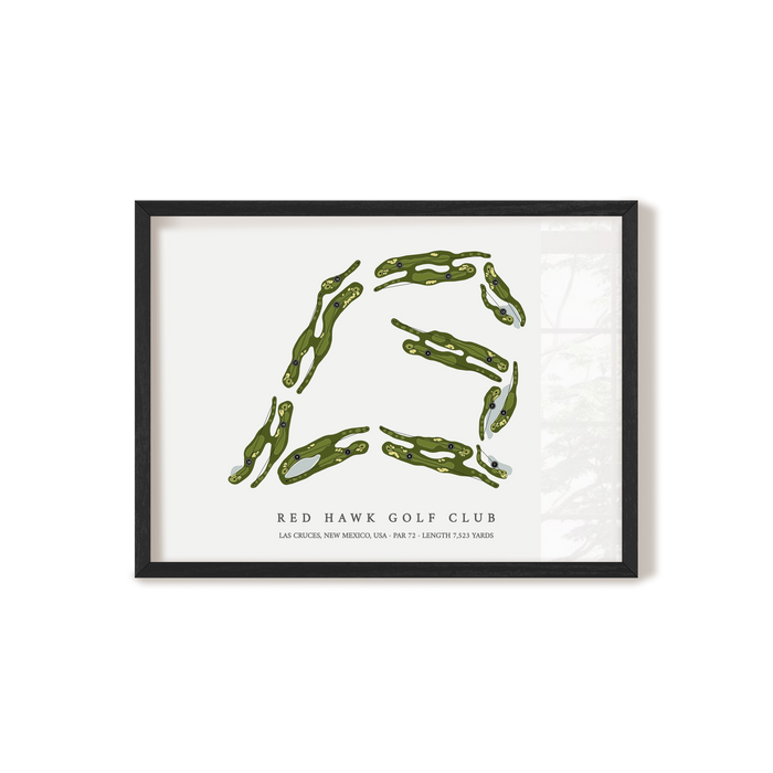 Red Hawk Golf Club | Golf Course Map | Black+Frame