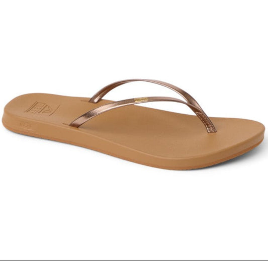 Reef Cushion Slim Women's Thin Sandals - Bronze Brown Womens Footwear
