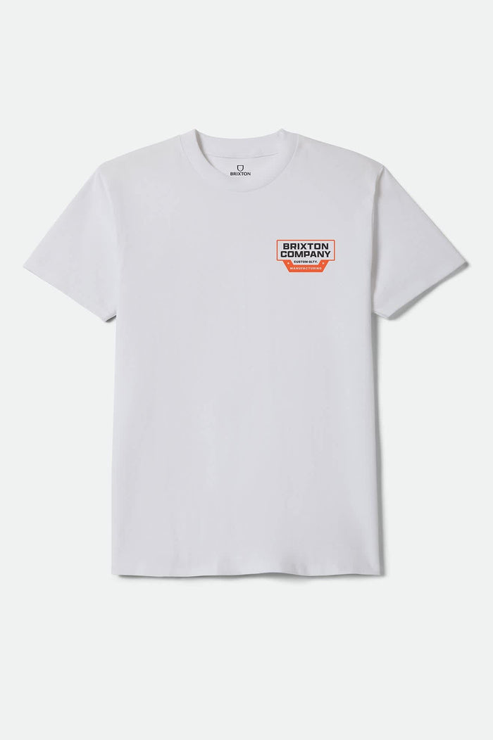 Men's Reeves Standard T-Shirt in the color White - Front Product View