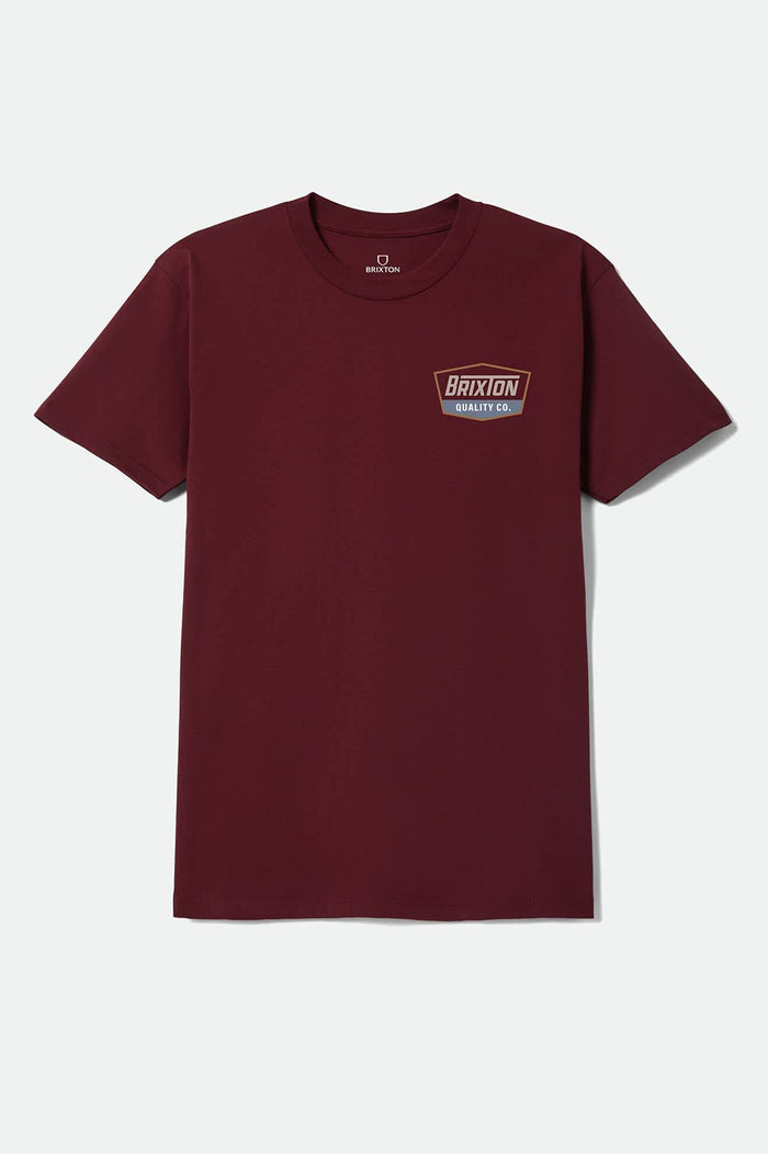 Men's Regal Standard T-Shirt in the color Burgundy/Tobacco - Front Product View