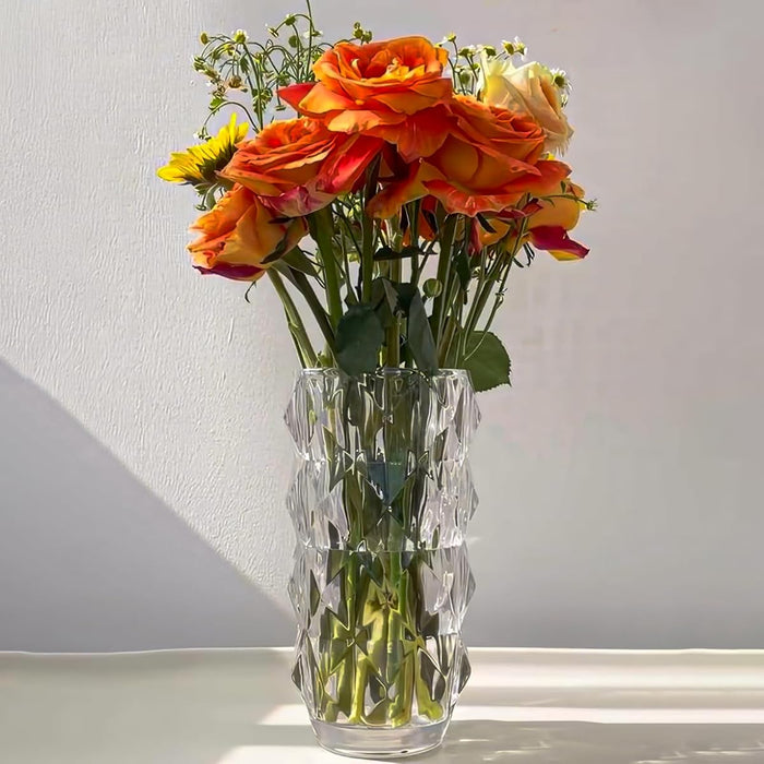Relexome Diamond Style Crystal Glass Vase