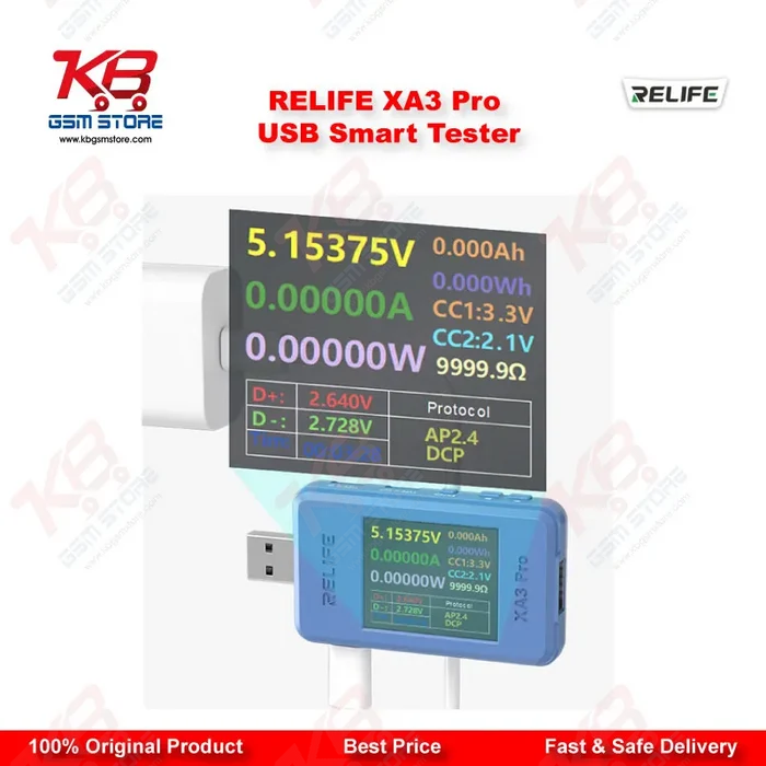 RELIFE XA3 Pro USB Smart Tester - PD QC Fast Charging Protocol Detector