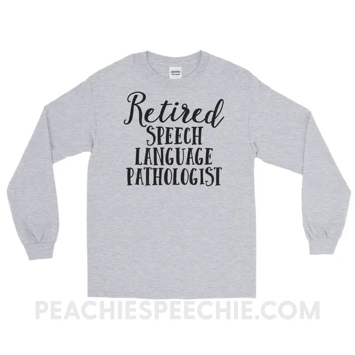 Retired SLP Long Sleeve Tee - Sport Grey / S - T-Shirts & Tops peachiespeechie.com