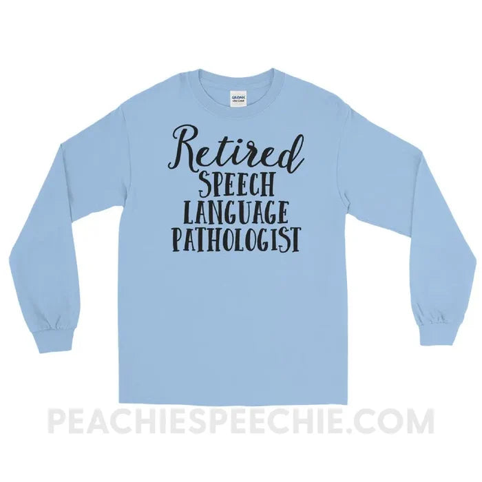 Retired SLP Long Sleeve Tee - Light Blue / S - T-Shirts & Tops peachiespeechie.com