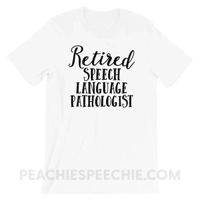 Retired SLP Premium Soft Tee - White / XS - T-Shirts & Tops peachiespeechie.com