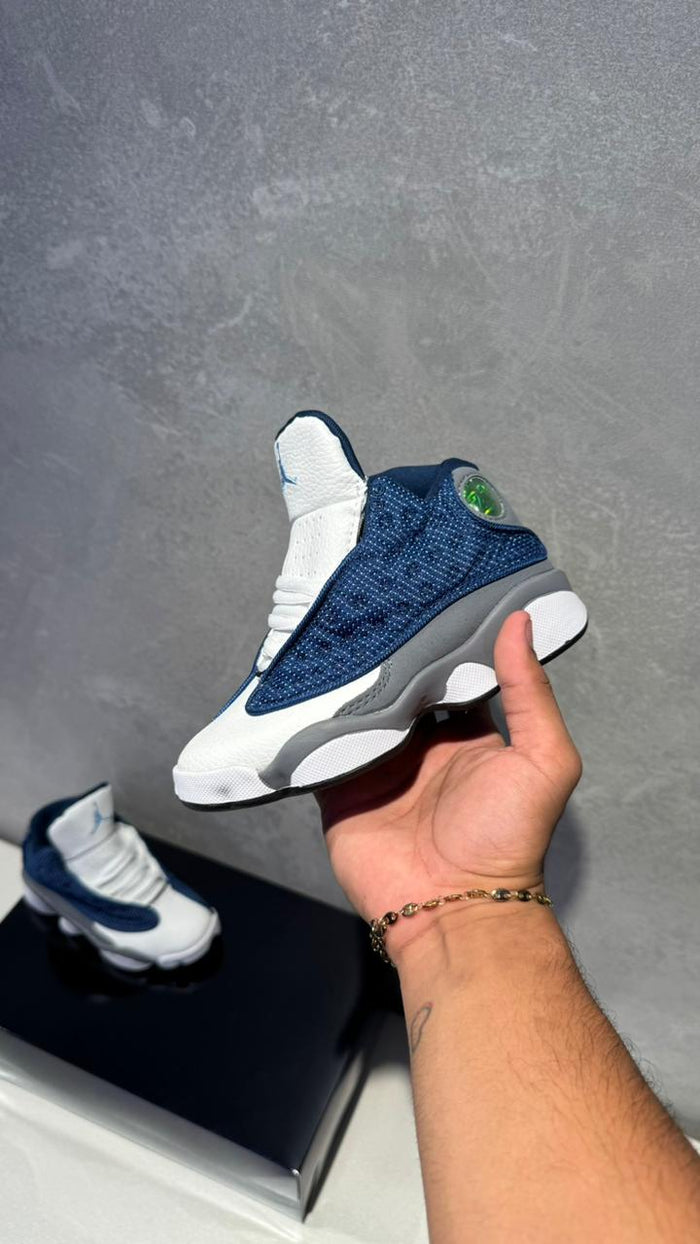 JORDAN RETRO 13 NIÑO BLANCO AZUL TURQUIS