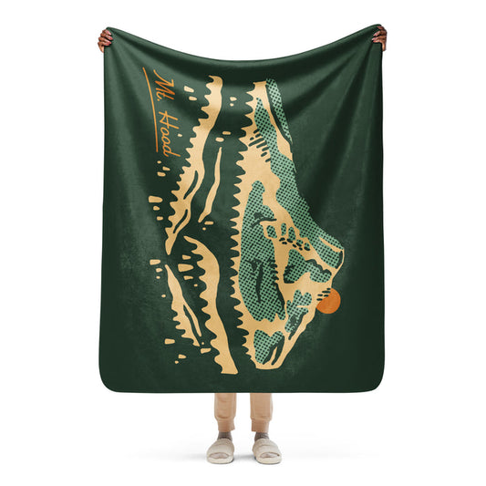 Retro Mt. Hood Sherpa Blanket
