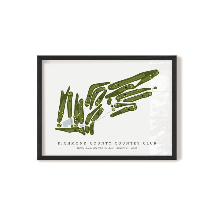 Richmond County Country Club | Golf Course Map | Black+Frame