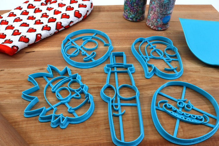 Rick and Morty Character Cookie Cutters- Rick, Morty, Summer, Mr. Meseeks, Mr. PoopyButthole