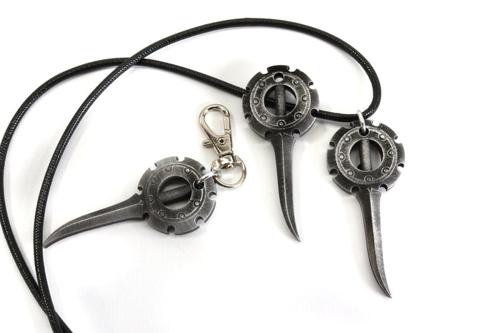 Rikku Dagger Final Fantasy X Gamer Keychain/Necklace for Final Fantasy Video Games Cosplay