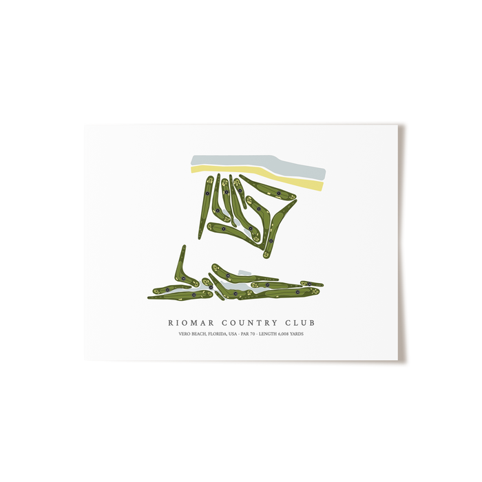 Riomar Country Club | Golf Course Map | Unframed