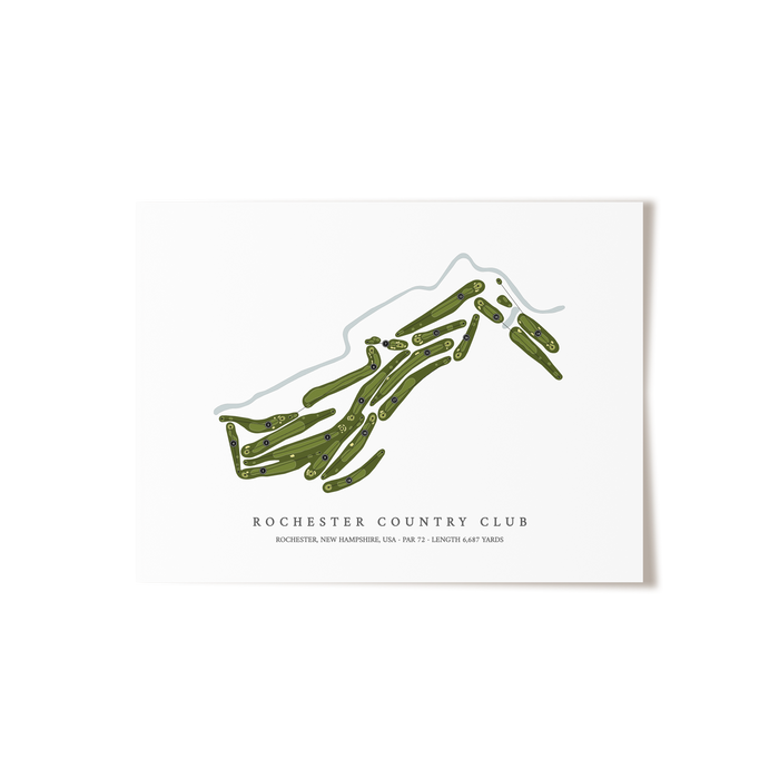 Rochester Country Club | Golf Course Map | Unframed