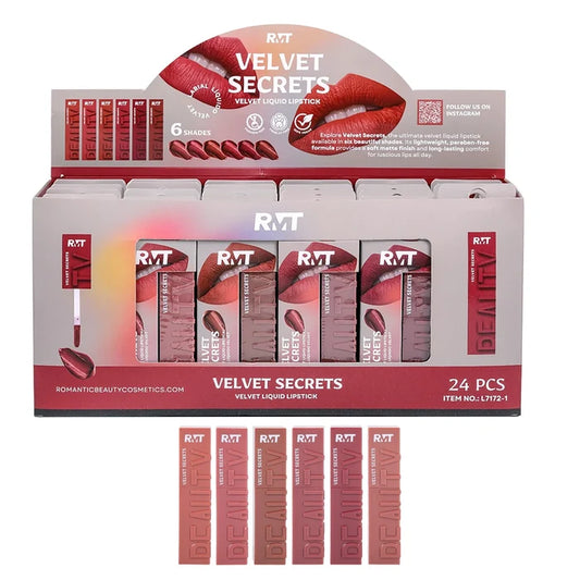 Romantic Beauty - Velvet Liquid Lipstick 24pcs (Nude Color)