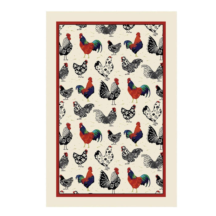 Roosters Tea Towel