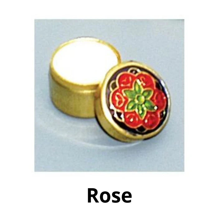 Rose Solid Perfume in Cloisonné Brass Jar