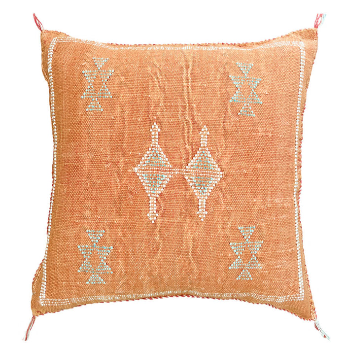 Rust XLI Moroccan Sabra Cactus Silk Pillow