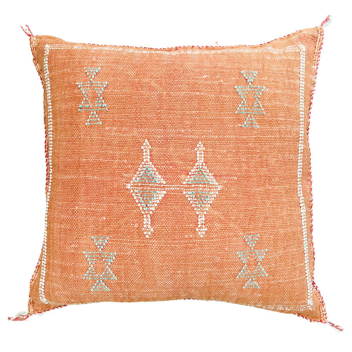 Rust XLII Moroccan Sabra Cactus Silk Pillow