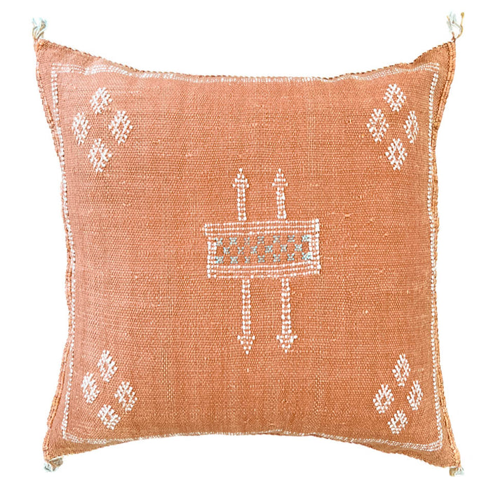 Rust XLIII Moroccan Sabra Cactus Silk Pillow