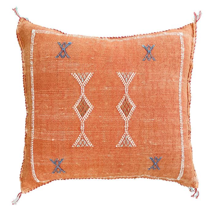 Rust XLIX Moroccan Sabra Cactus Silk Pillow