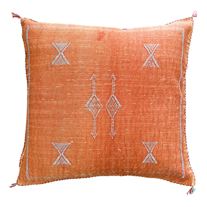 Rust XLV Moroccan Sabra Cactus Silk Pillow