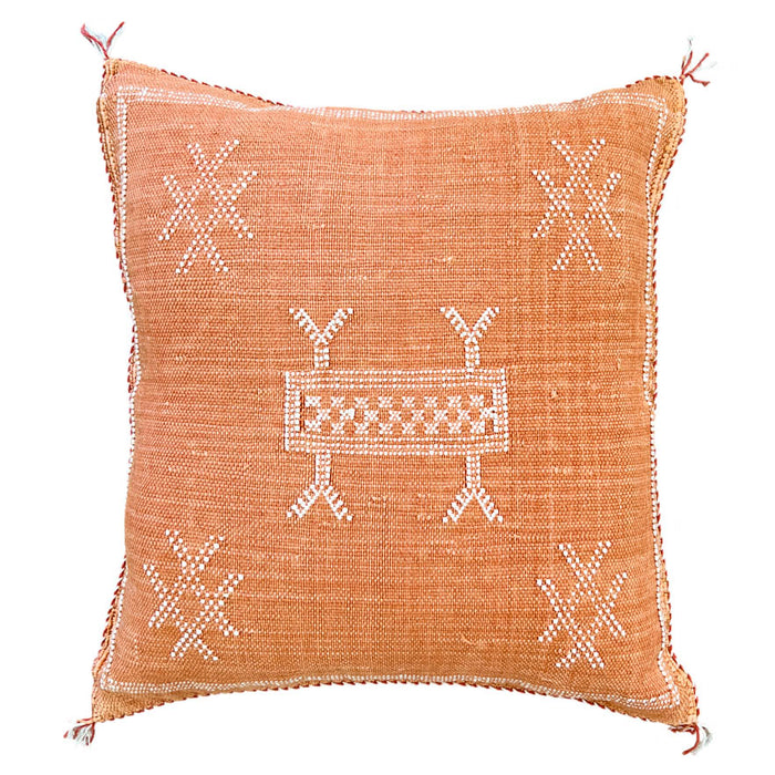 Rust XLVII Moroccan Sabra Cactus Silk Pillow