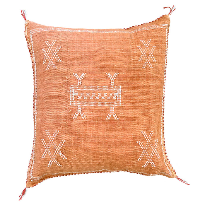 Rust XLVIII Moroccan Sabra Cactus Silk Pillow