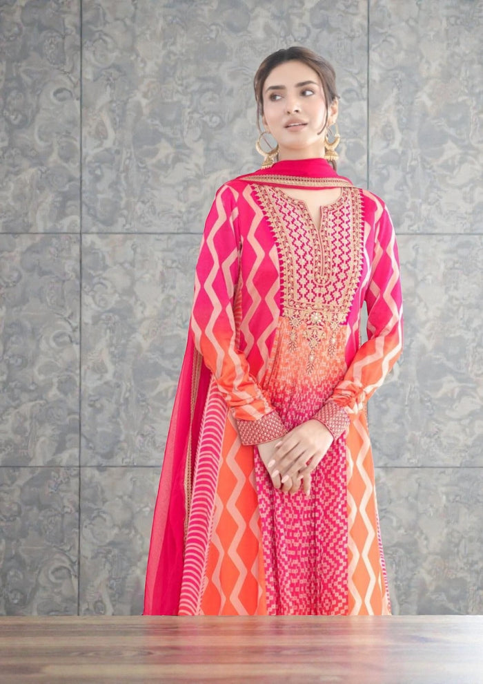 Saawan : Chinon silk long gowns by Kurti Connection USA