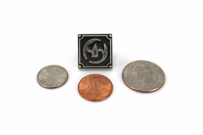 Samurai FFXIV Job Cufflinks - SAM Metal Resin, Final Fantasy 14 FF14 Soul Crystal - LootCaveCo