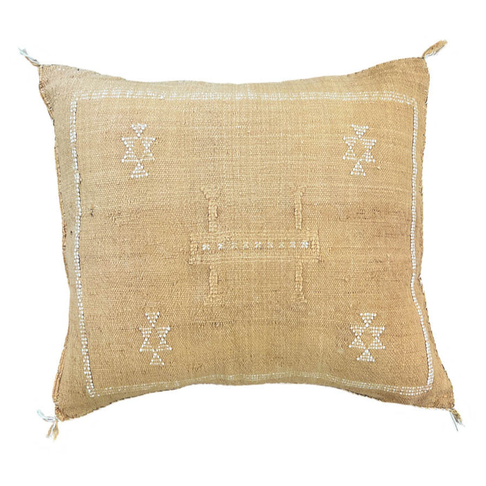 Sandstone VI Moroccan Sabra Cactus Silk Pillow