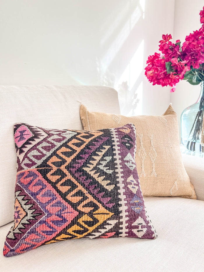 Sandstone VII Moroccan Sabra Cactus Silk Pillow