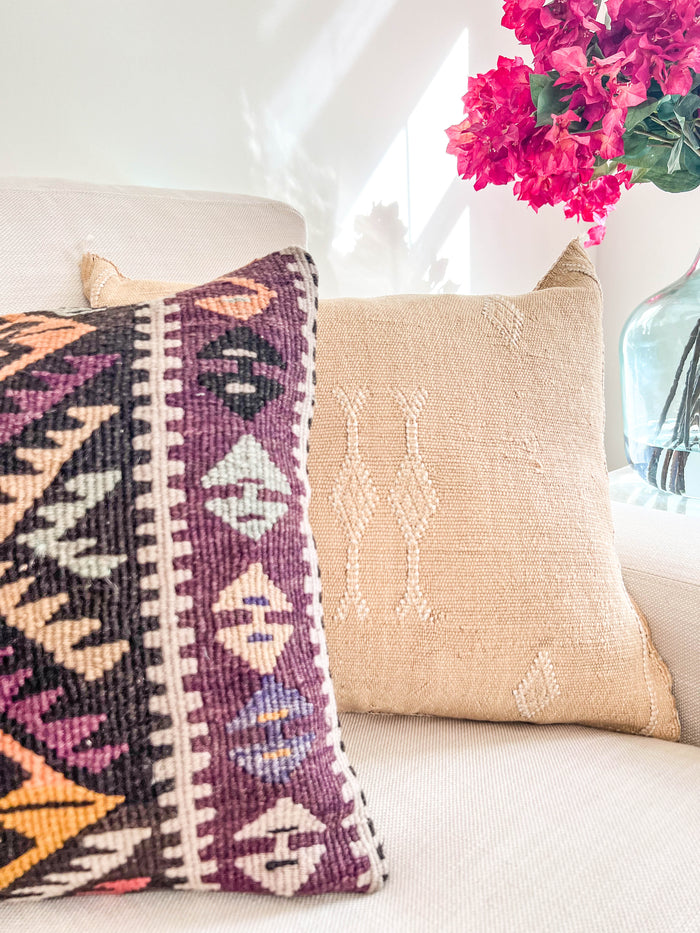 Sandstone VII Moroccan Sabra Cactus Silk Pillow