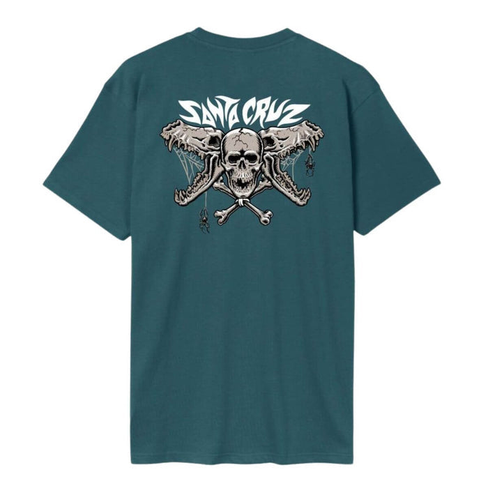 Santa Cruz Pace Torch Bones T-Shirt Deep Sea