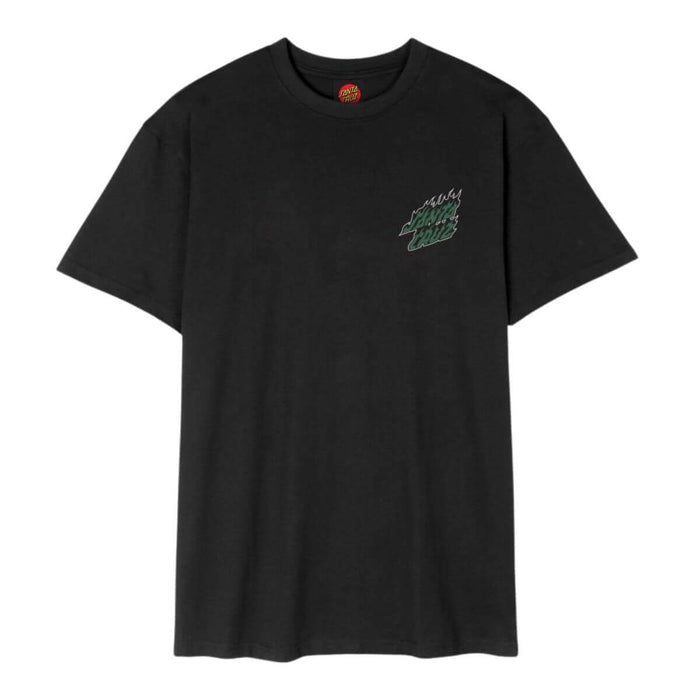 Santa Cruz Wired Flame Dot Chest T-Shirt Black