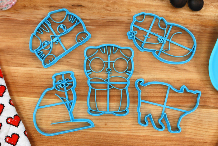 Scottish Fold Cookie Cutters - Scottish Fold Outline, Scottish Fold Face, Scottish Fold Sitting - Cat Gift Scottish Fold Owner