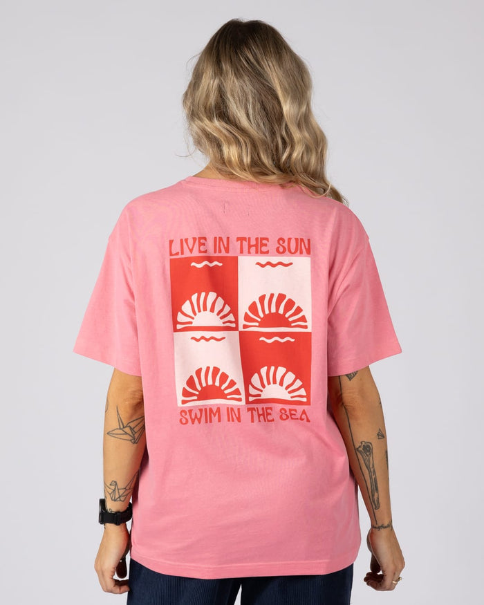 Sea Swim Womens Short Sleeve T-Shirt In Bright Pink