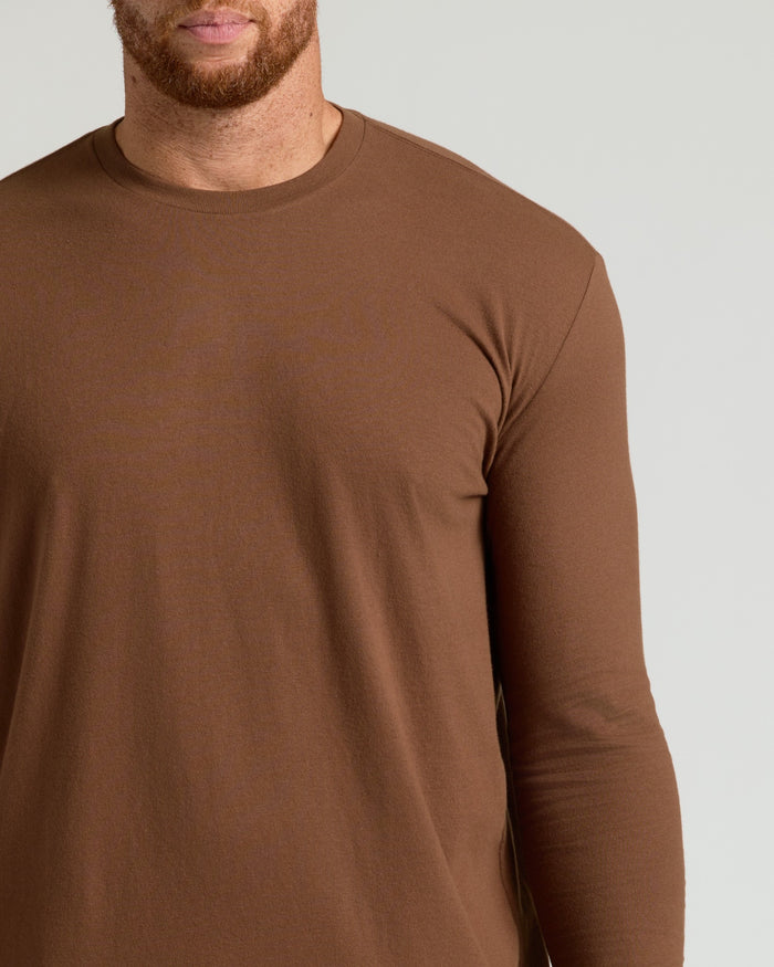 Seasonal Tall Classic Long Sleeve Crew 3-Pack shirt showcasing fit.