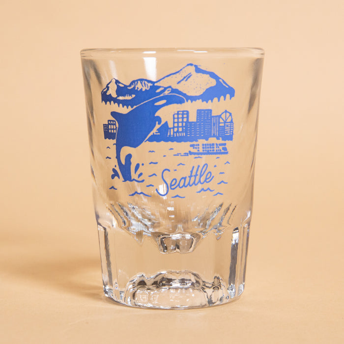 Seattle Orca Skyline Shot Glass