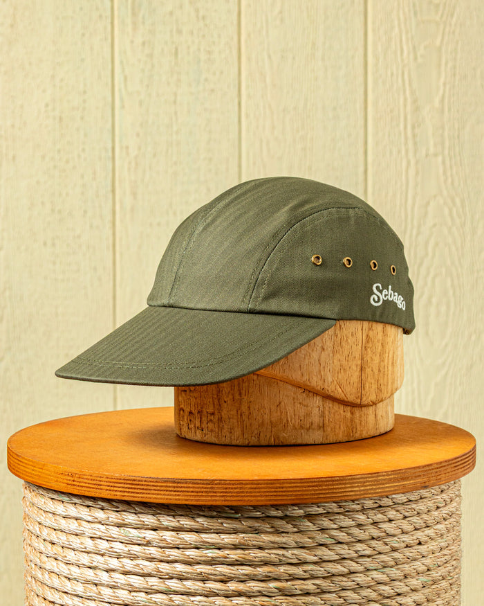 Sebago Swordfish in Olive Herringbone Twill