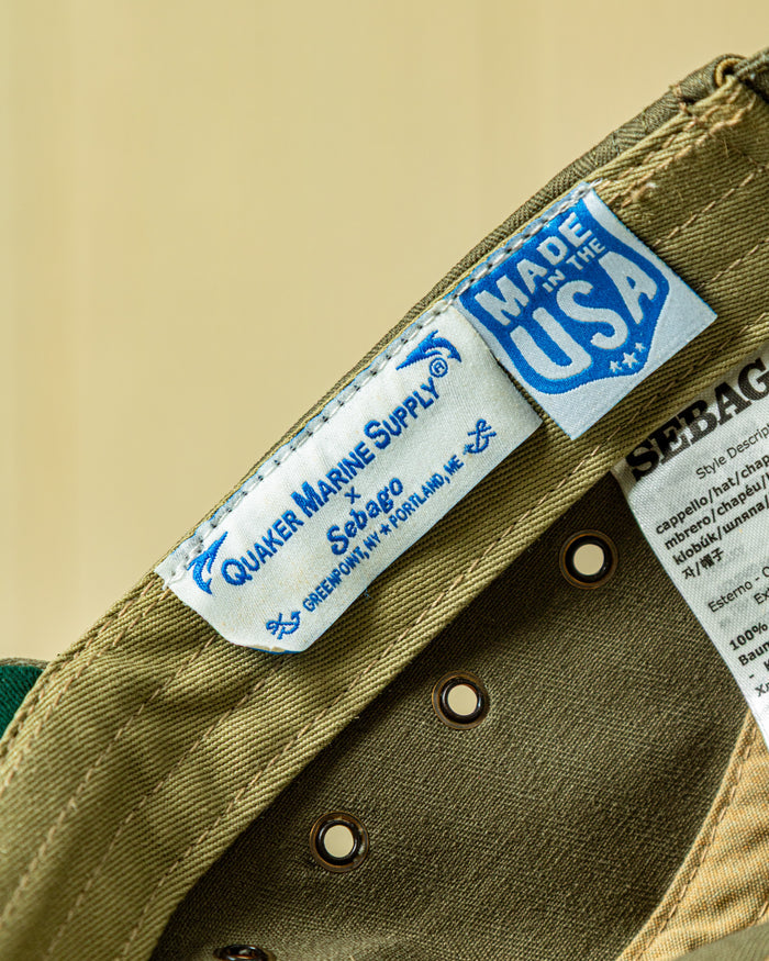 Sebago Swordfish in Olive Herringbone Twill
