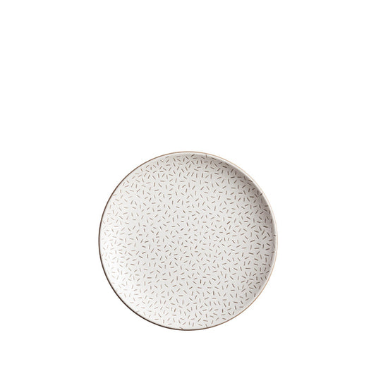 Heath Ceramics Seed Stitch Etched Salad Plate in Opaque White