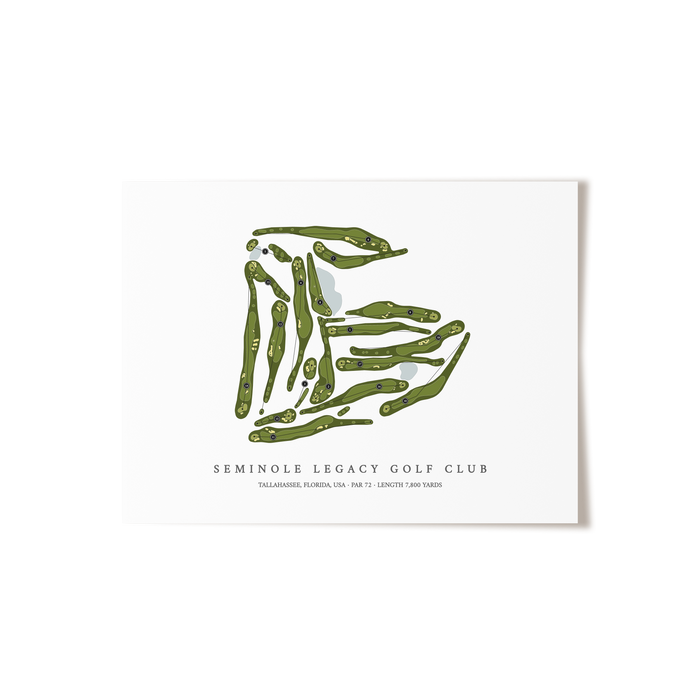Seminole Legacy Golf Club | Golf Course Map | Unframed