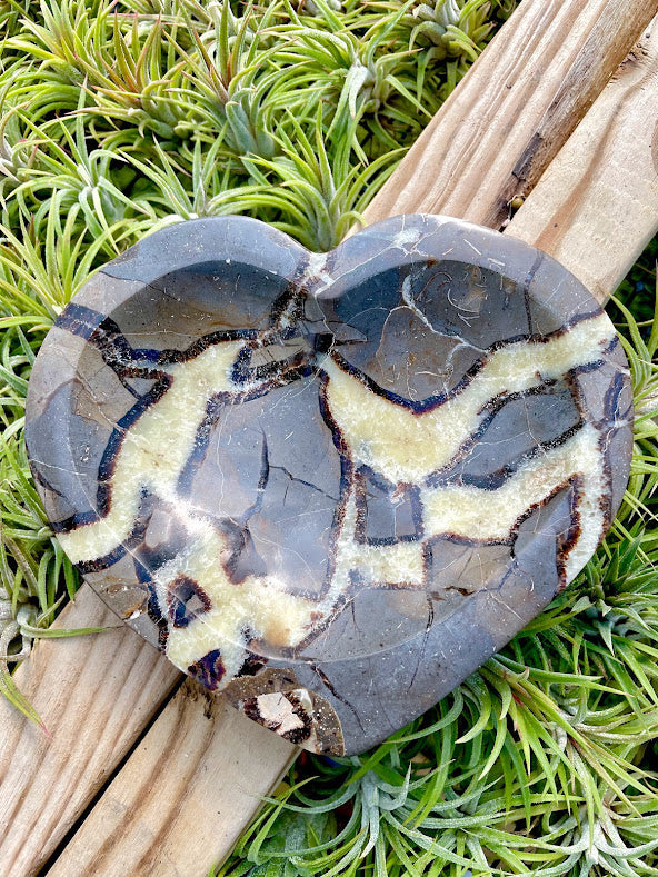 Septarian Crystal Heart Bowl